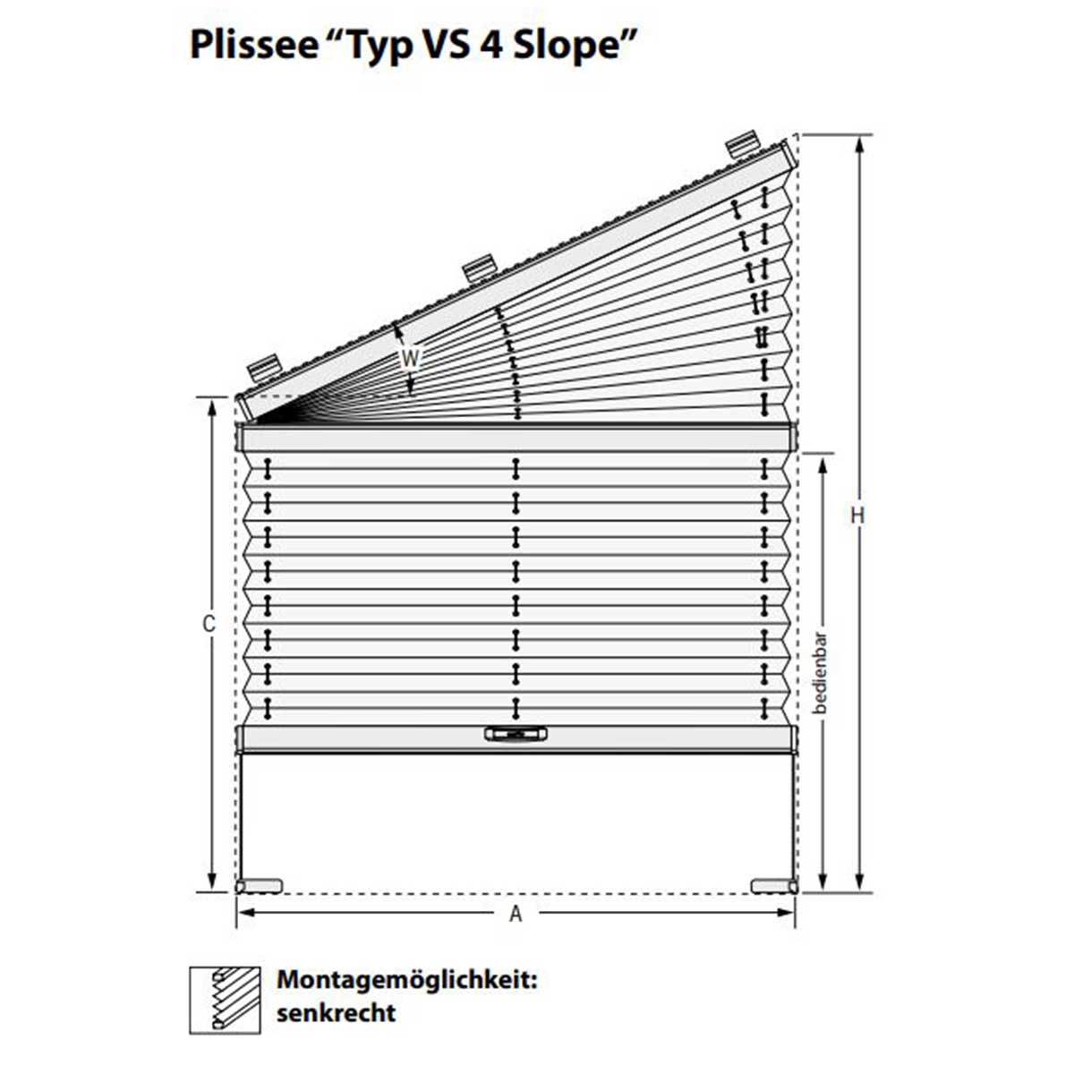 Plissee Typ VS 4 Slope