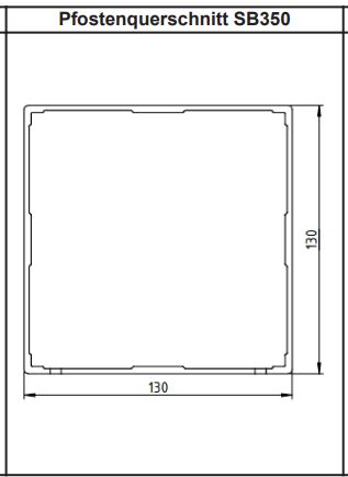 SB 350 Pfostenquerschnitt