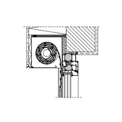 Vorbaurollladen 90° Mini mit Alu-Rollladenpanzer KL 37 Unterputz